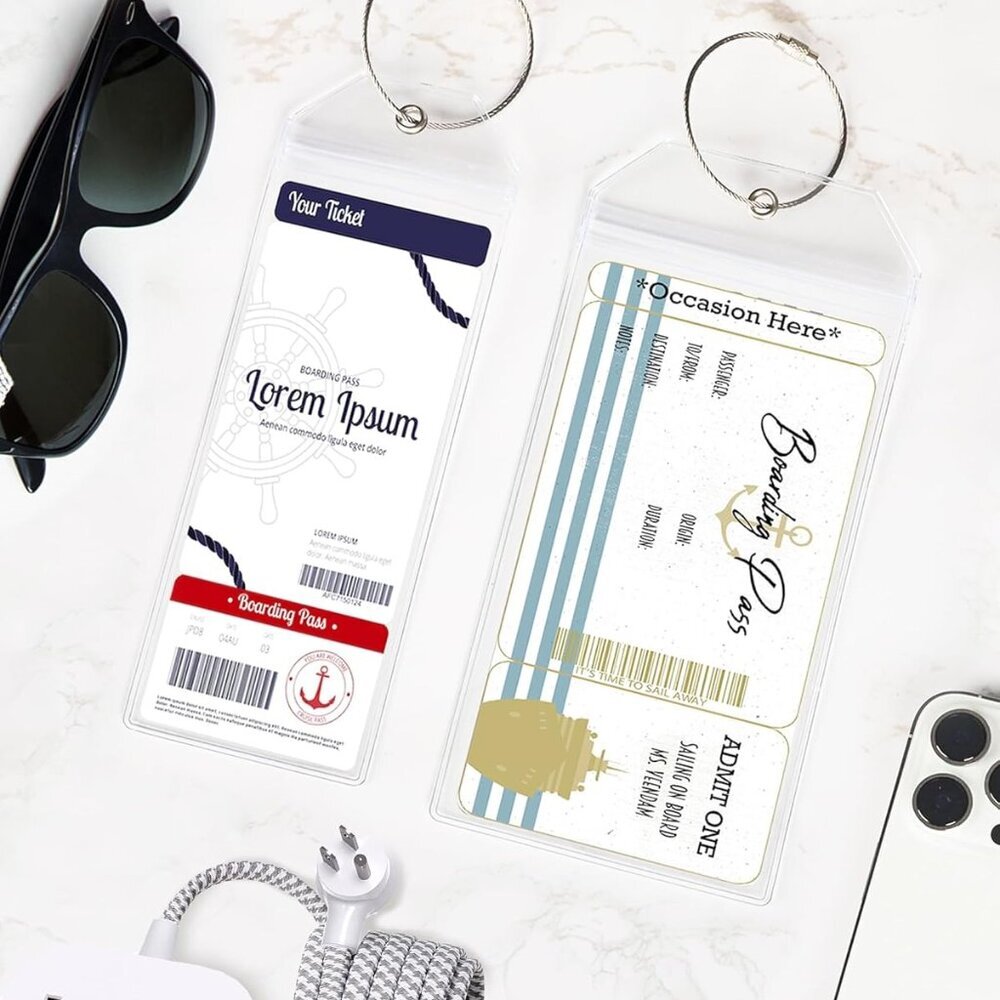 8 Pack Luggage Tags Travel Essentials & Cruise Essentials for NCL, Princess, Car - Picture 7 of 7